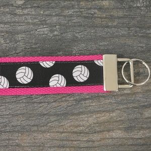 Volleyball Keychain -Pink